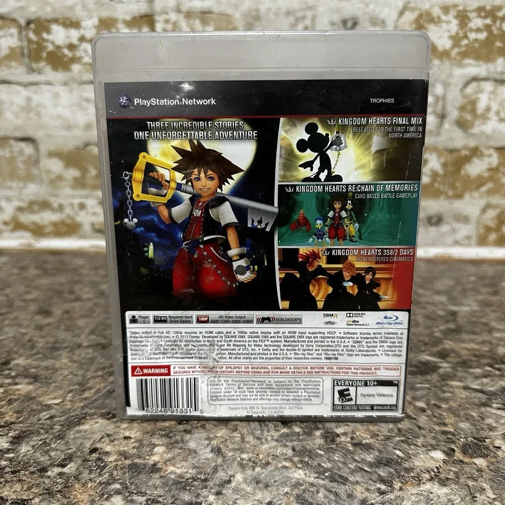 Kingdom Hearts HD 1.5 Remix [Limited Edition] (Sony PlayStation 3 PS3, 2013)